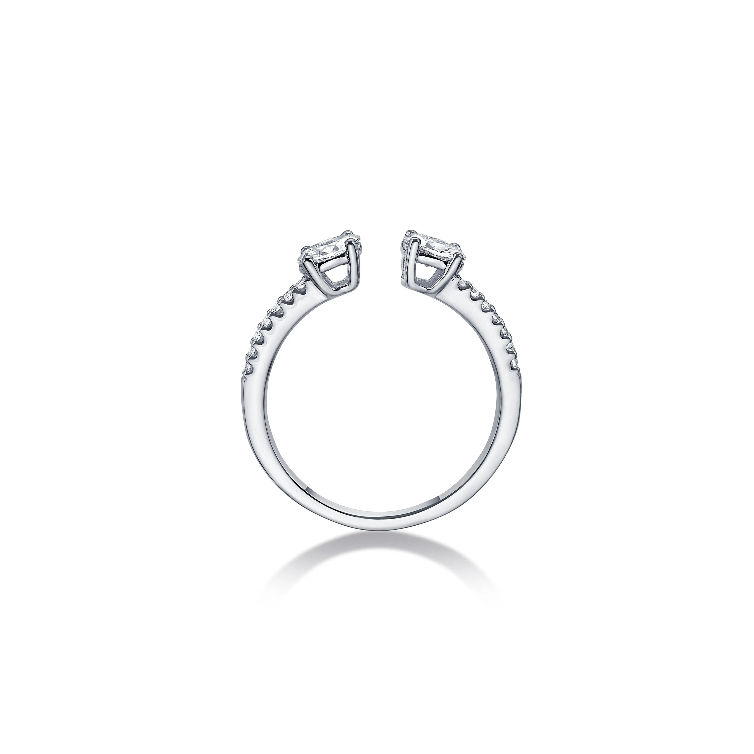 Open Ring in White Gold with Diamonds sold by Promise By Effy product image thumbnail 4