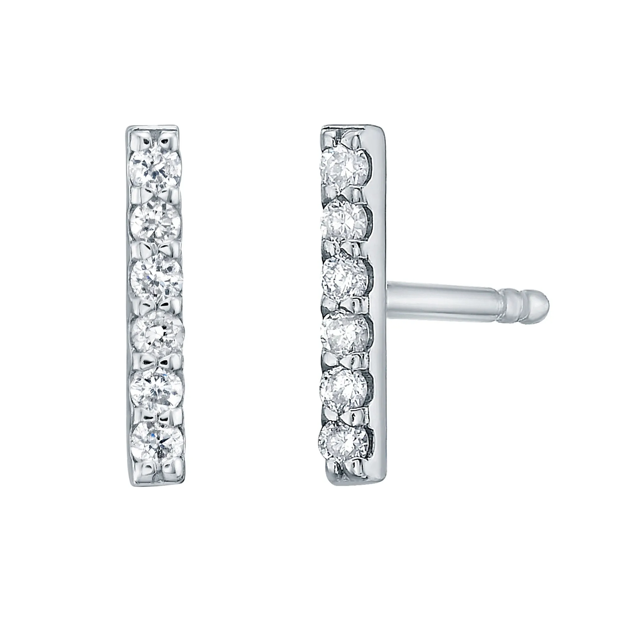 Bar Earring in White Gold with Diamonds sold by Promise By Effy product image thumbnail 2