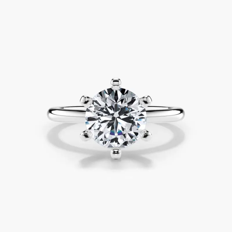 The Classic Solitaire 6-Prong Lab Diamond Engagement Ring sold by Promise By Effy