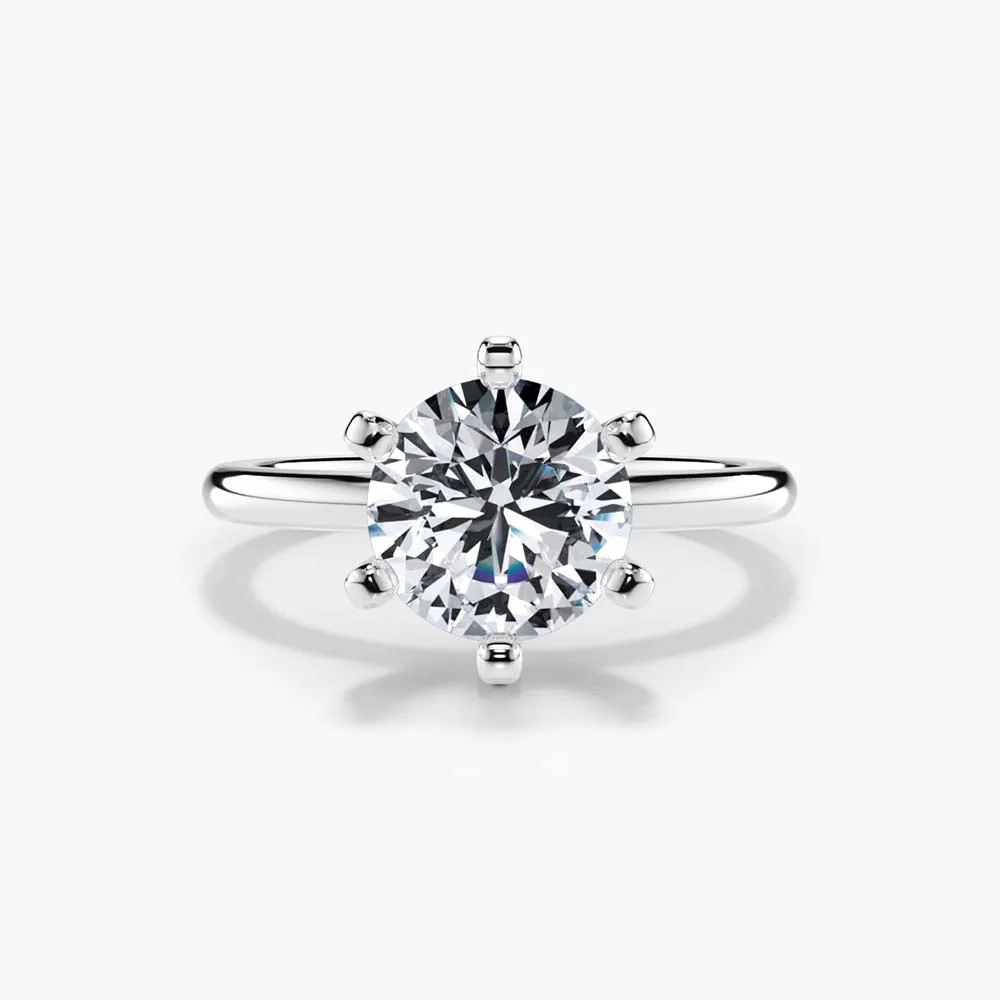 The Classic Solitaire 6-Prong Lab Diamond Engagement Ring sold by Promise By Effy