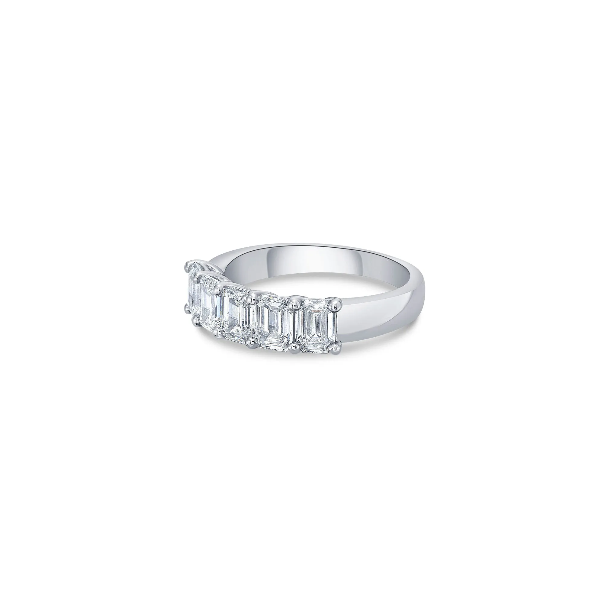 Five Stone Wide Band with Emerald Cut Lab Diamonds sold by Promise By Effy product image thumbnail 2