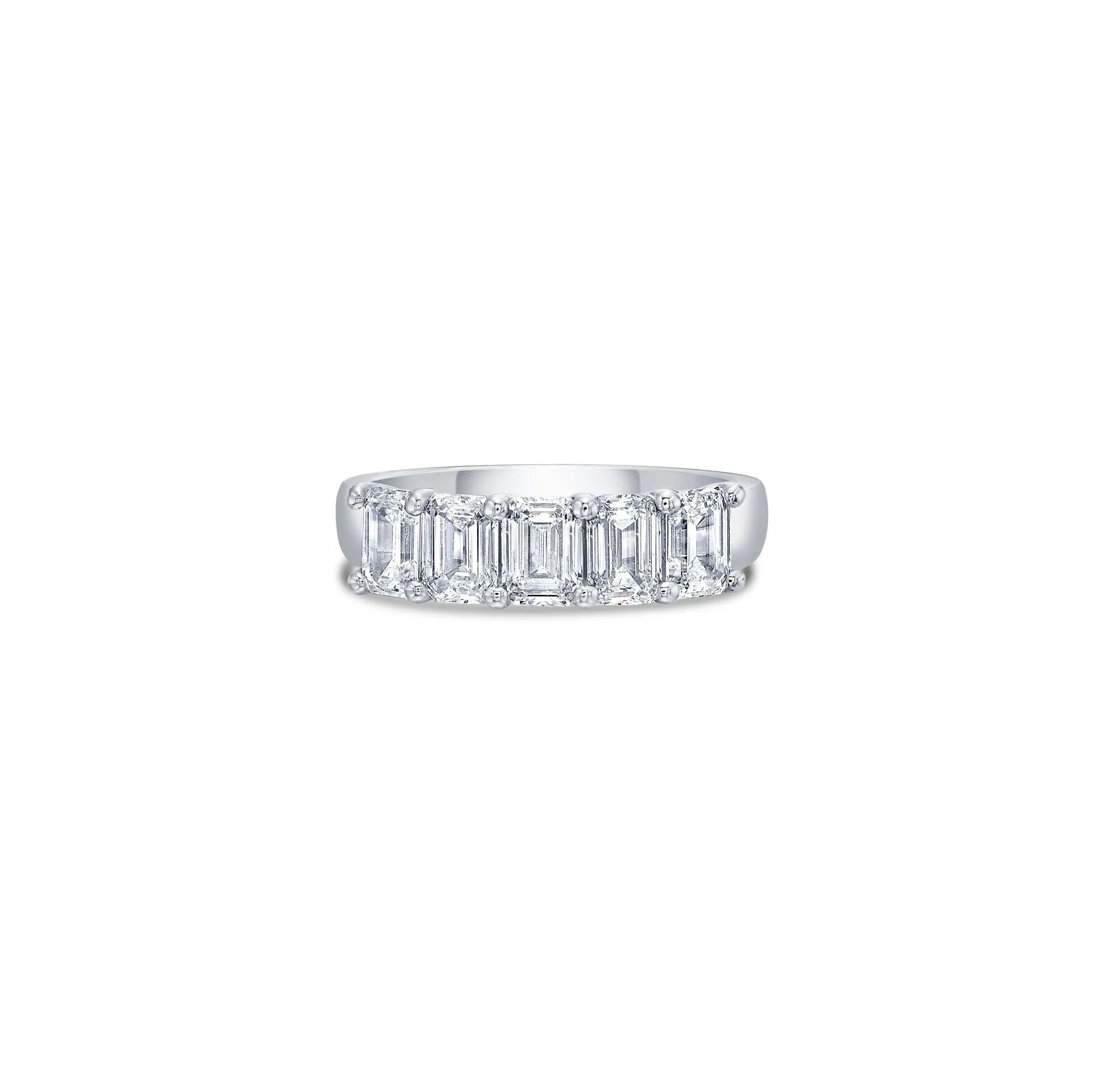 Five Stone Wide Band with Emerald Cut Lab Diamonds sold by Promise By Effy