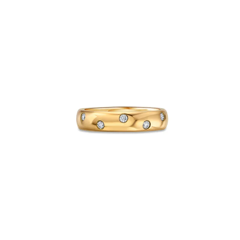Speck Band Ring with Round Lab Diamonds sold by Promise By Effy