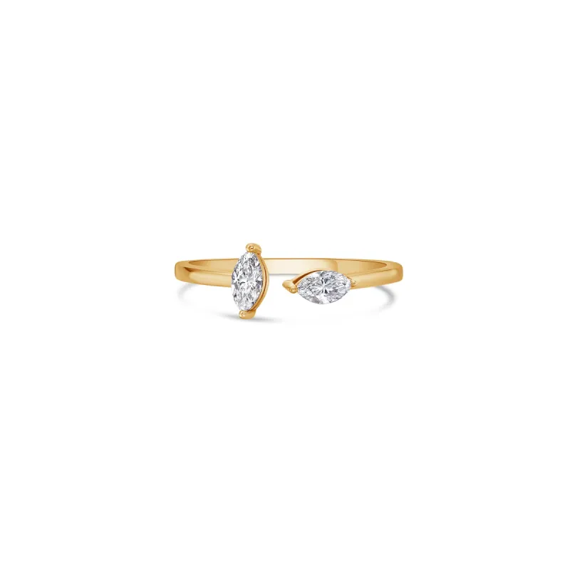 Duo Bypass Ring with Marquise Lab Diamonds sold by Promise By Effy