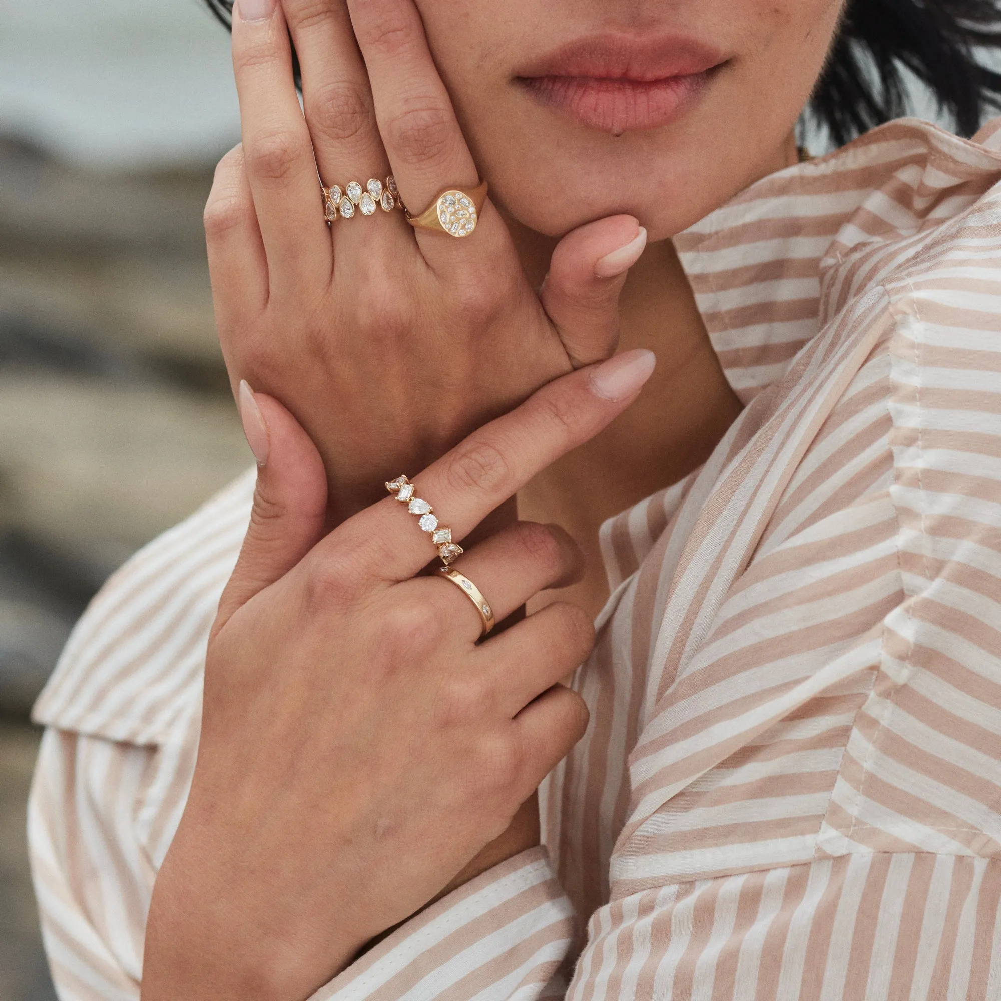 Mixed Shape Ring in Yellow Gold with Diamonds sold by Promise By Effy product image thumbnail 2