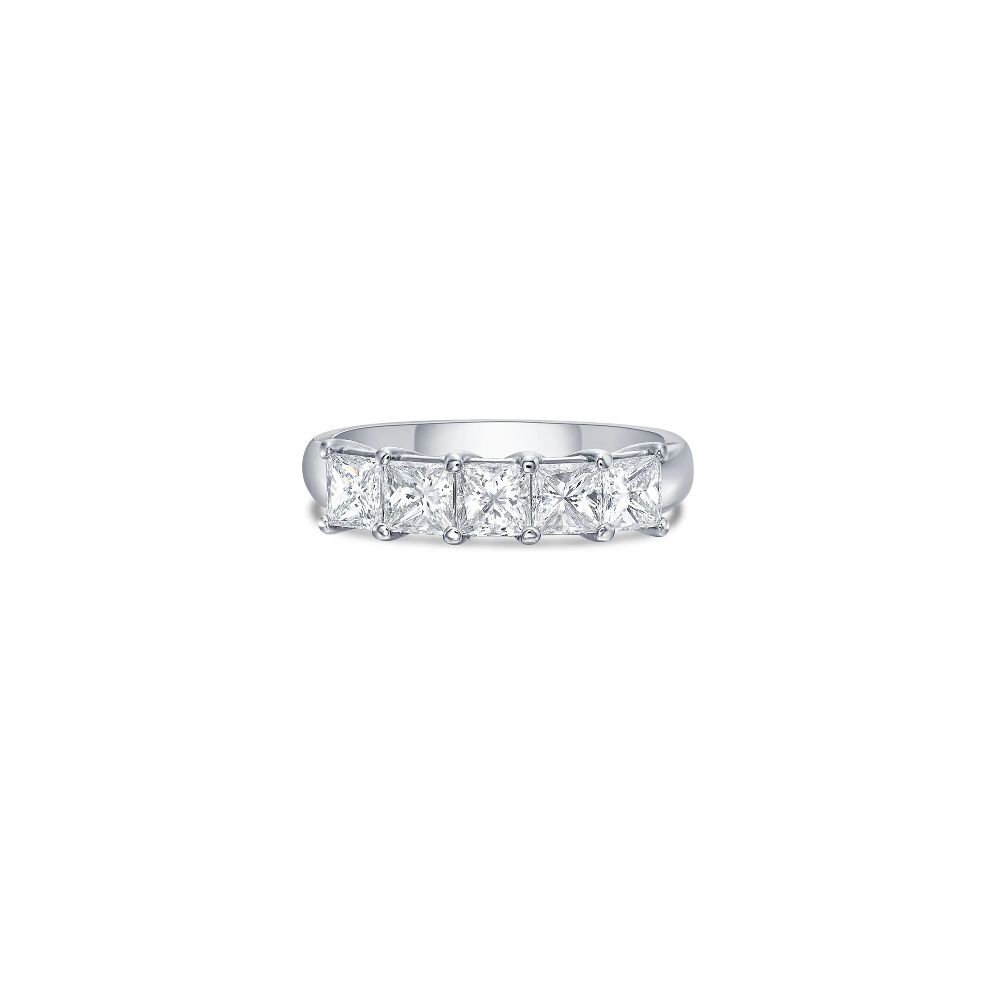 Five Stone Classic Band with Princess Cut Lab Diamonds sold by Promise By Effy
