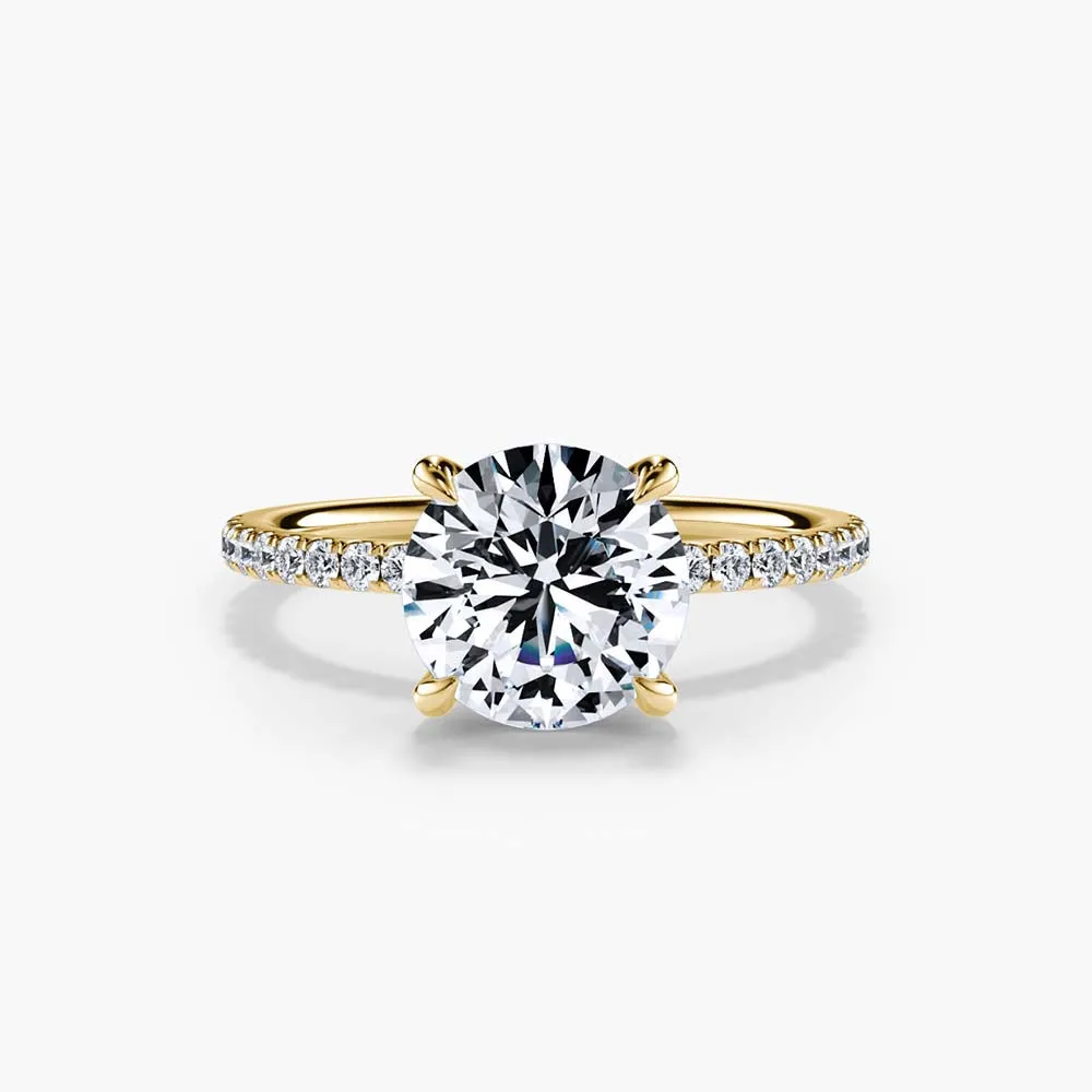 The Classic Solitaire Pavé Band Lab Diamond Engagement Ring sold by Promise By Effy product image thumbnail 4