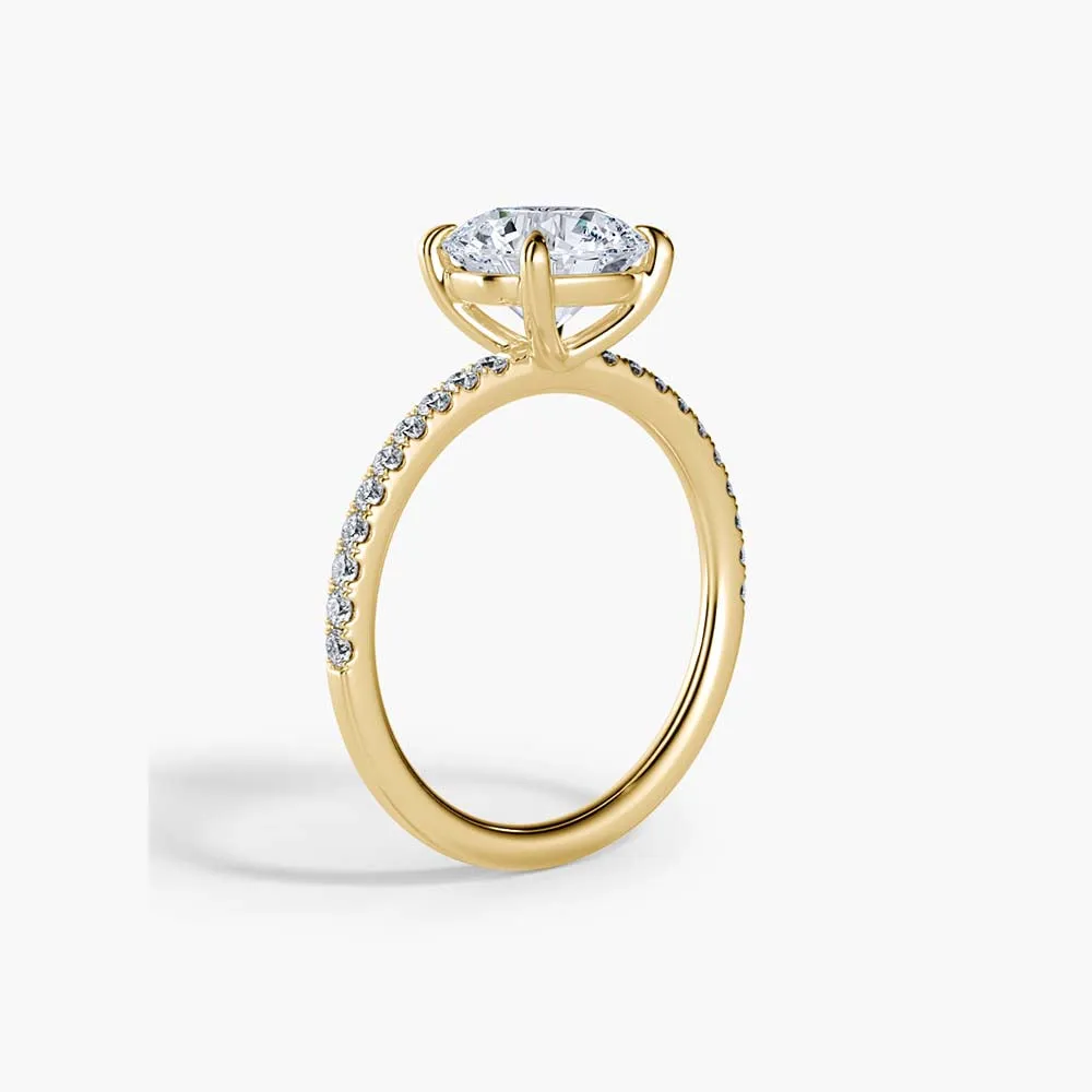 The Classic Solitaire Pavé Band Lab Diamond Engagement Ring sold by Promise By Effy product image thumbnail 5