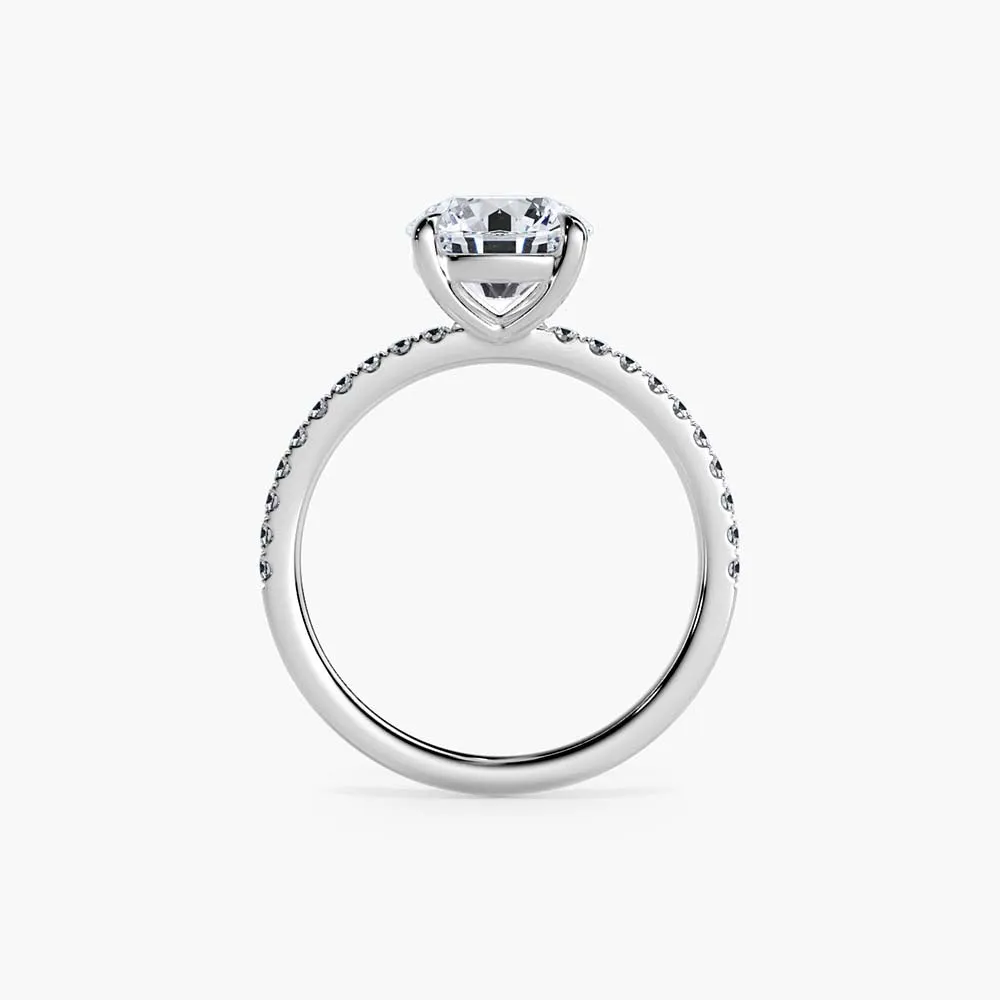 The Classic Solitaire Pavé Band Lab Diamond Engagement Ring sold by Promise By Effy product image thumbnail 3