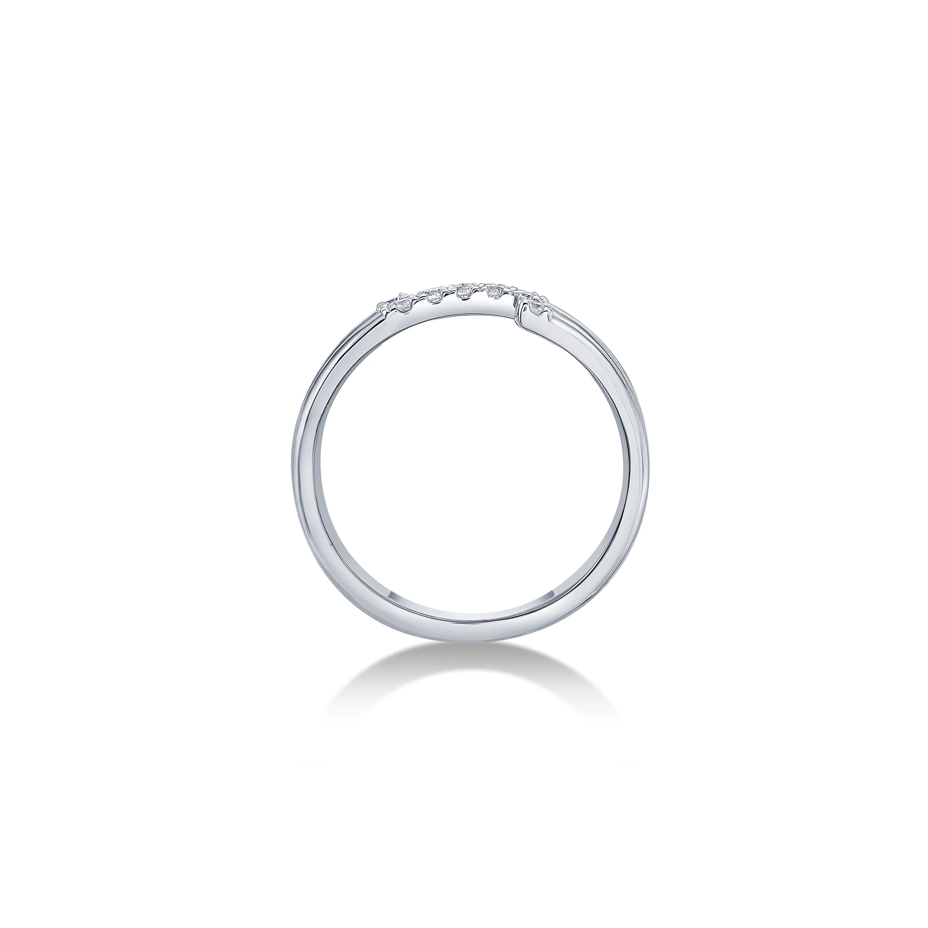 Pixel Wrap Line Ring in White Gold with Diamonds sold by Promise By Effy product image thumbnail 4