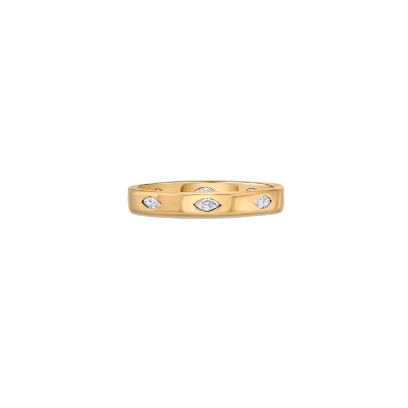 Peek Band Ring with Marquise Lab Diamonds sold by Promise By Effy