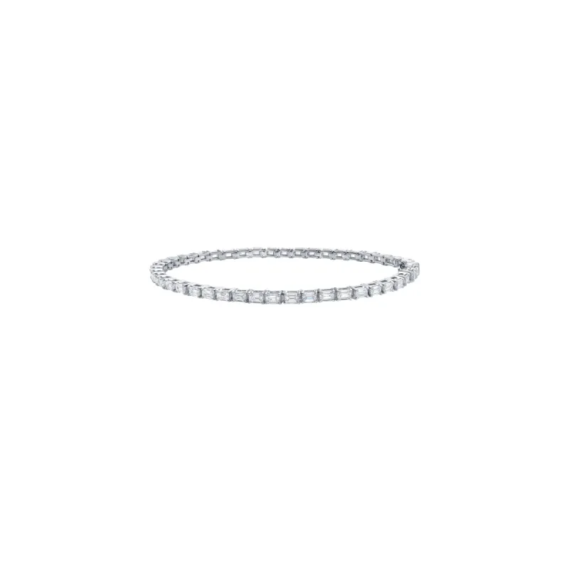 Slim Emerald Cut Tennis Bracelet with Lab Diamonds sold by Promise By Effy