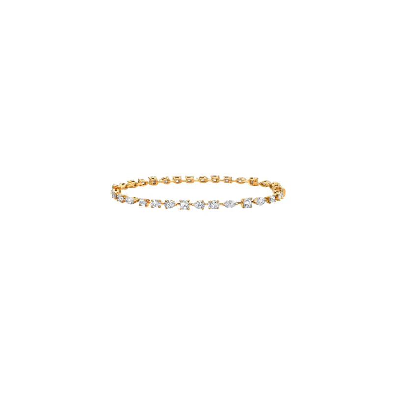 Mix Shape Tennis Bracelet with Lab Diamonds sold by Promise By Effy