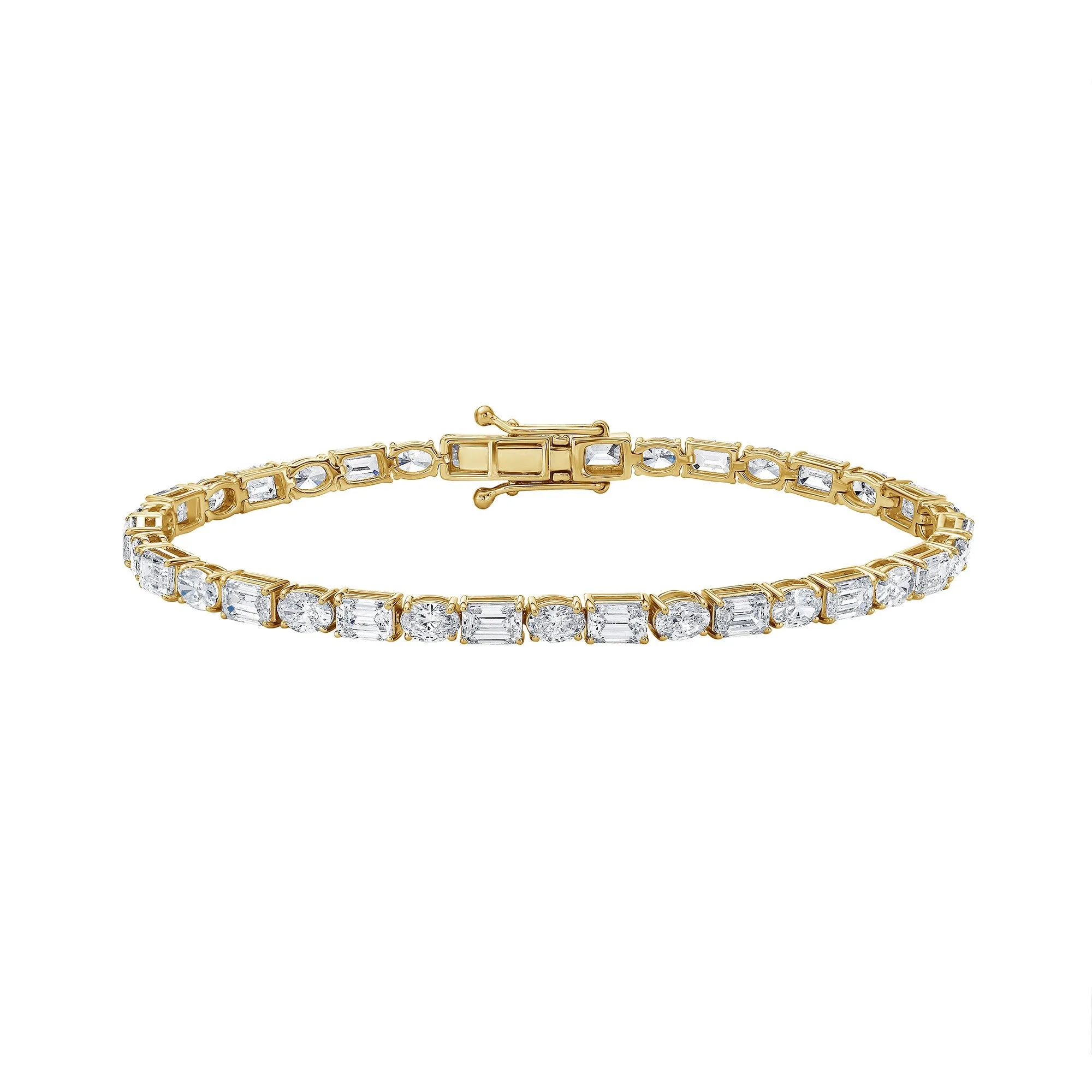 Slim Tennis Bracelet with Oval and Emerald Cut Lab Diamonds sold by Promise By Effy product image thumbnail 4