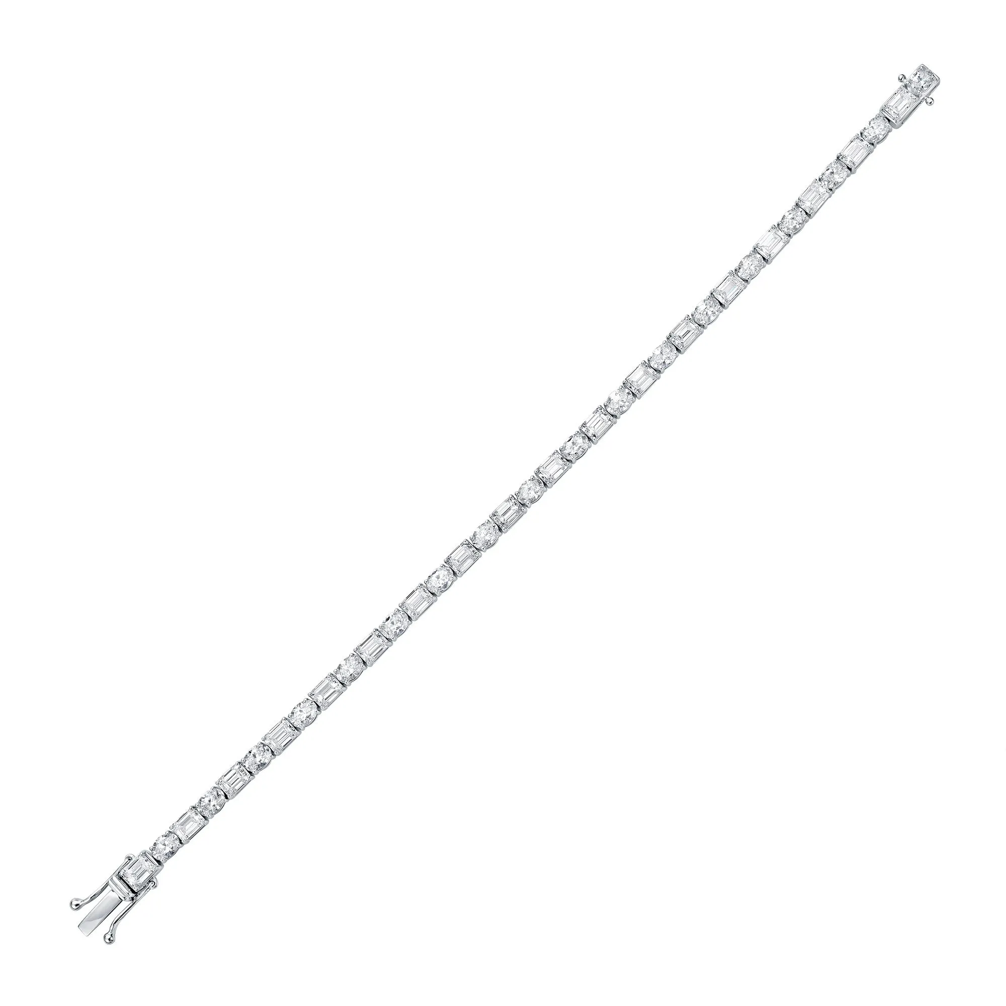 Slim Tennis Bracelet with Oval and Emerald Cut Lab Diamonds sold by Promise By Effy product image thumbnail 2