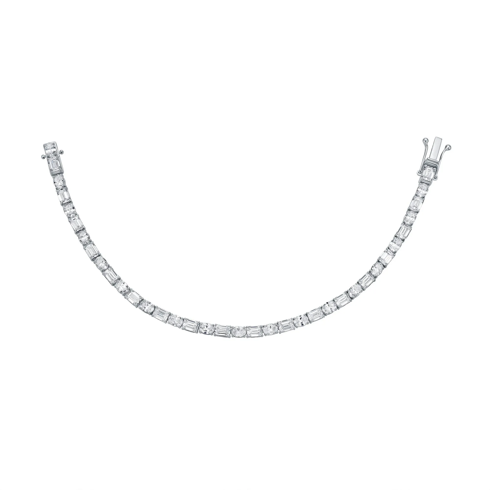 Slim Tennis Bracelet with Oval and Emerald Cut Lab Diamonds sold by Promise By Effy product image thumbnail 3