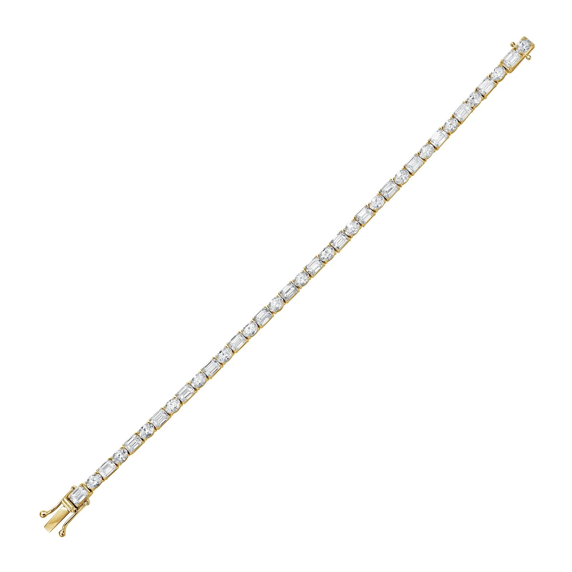 Slim Tennis Bracelet with Oval and Emerald Cut Lab Diamonds sold by Promise By Effy product image thumbnail 5