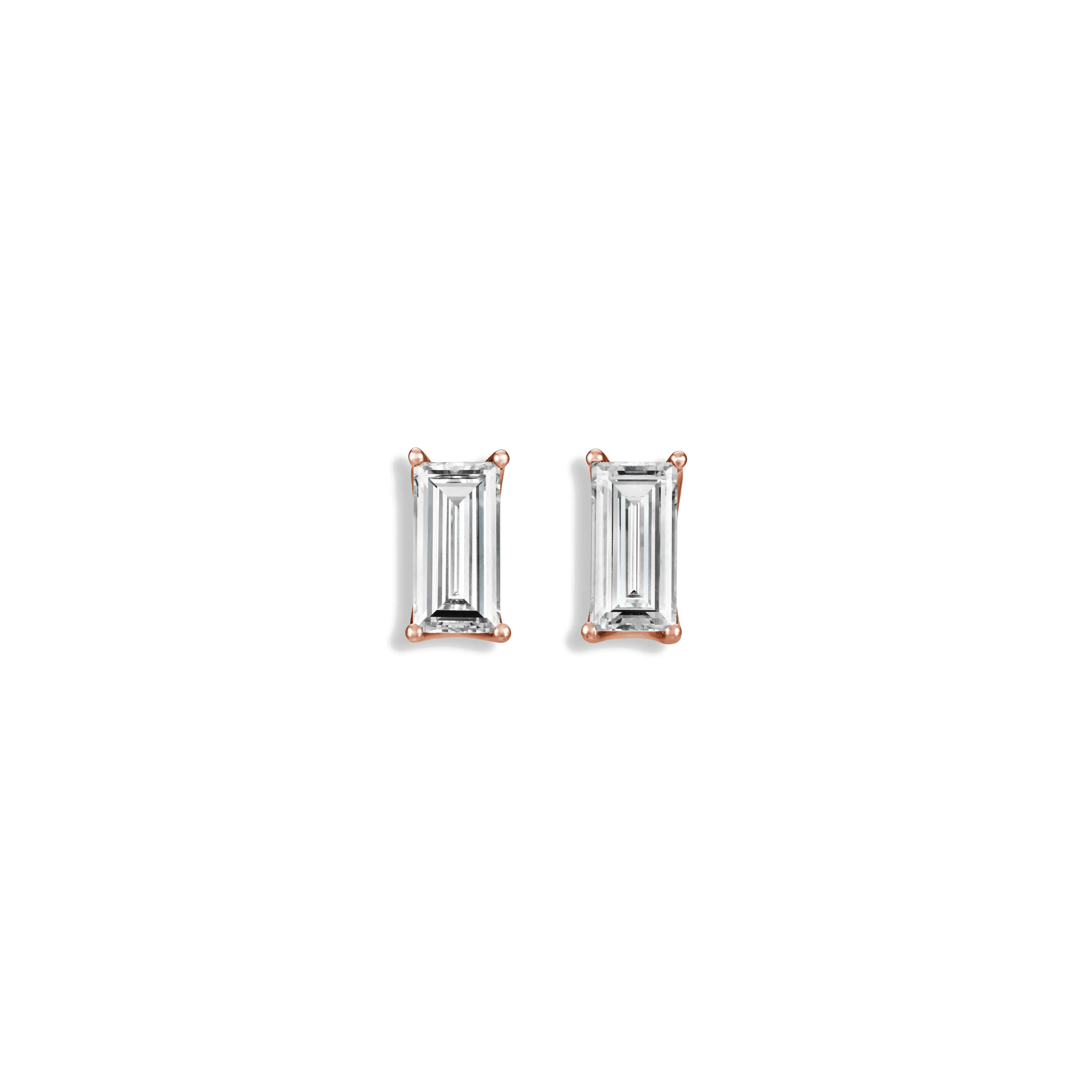Stud Earring with Straight Corner Emerald Cut Lab Diamonds sold by Promise By Effy product image thumbnail 5