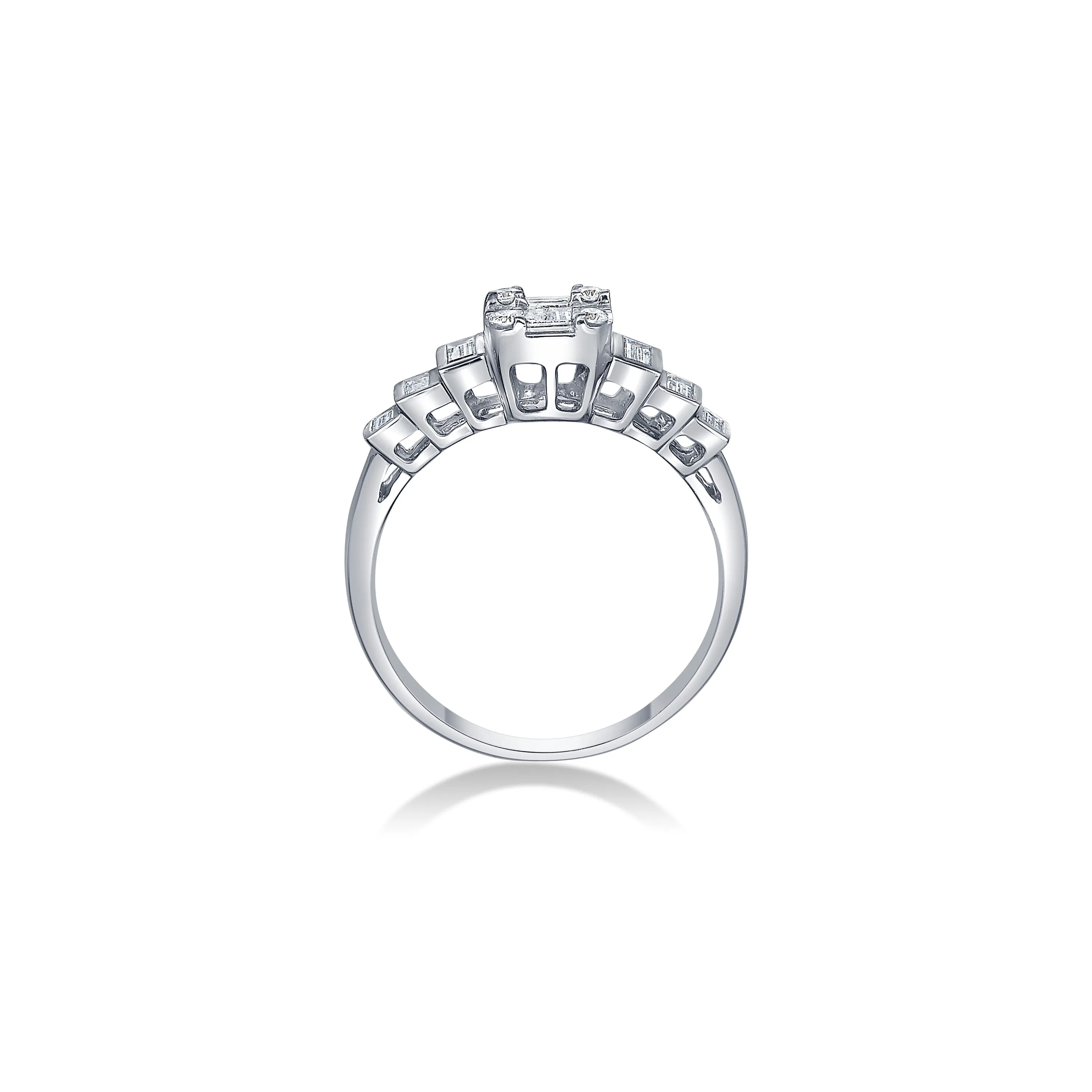 Pixel Ring in White Gold with Diamonds sold by Promise By Effy product image thumbnail 4
