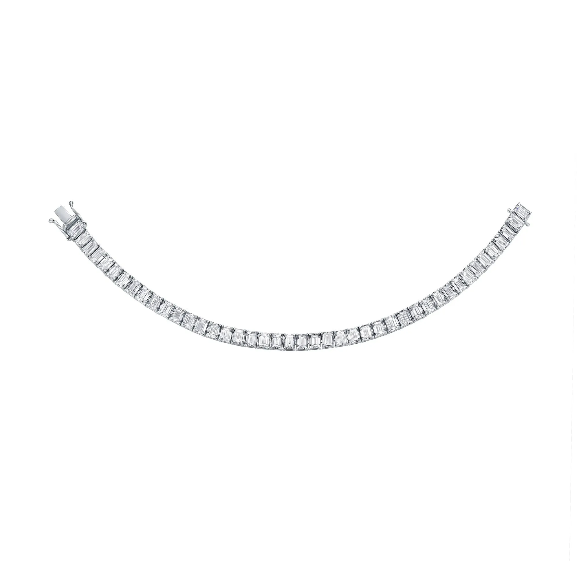 Wide Tennis Bracelet with Emerald Cut Lab Diamonds sold by Promise By Effy product image thumbnail 3