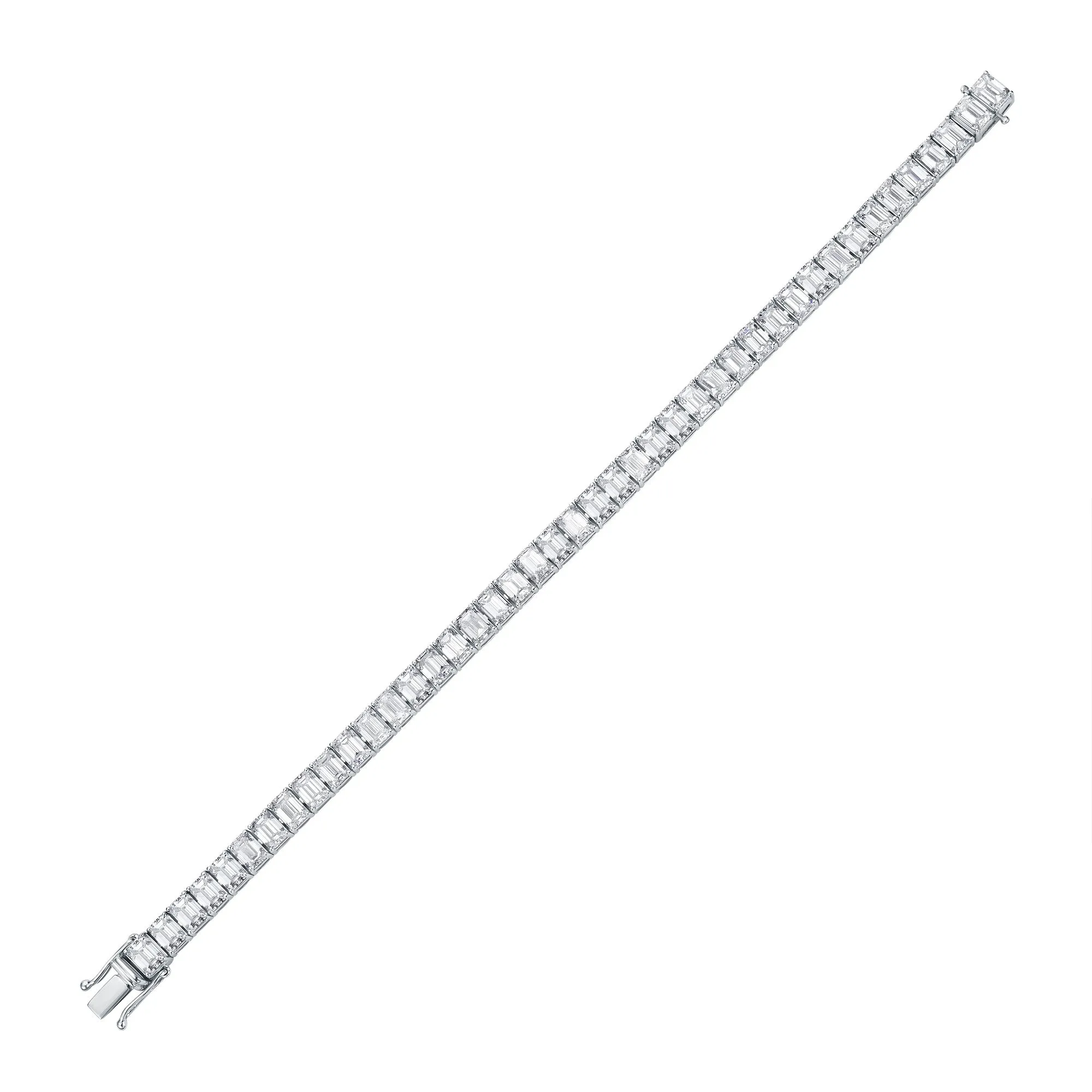 Wide Tennis Bracelet with Emerald Cut Lab Diamonds sold by Promise By Effy product image thumbnail 2