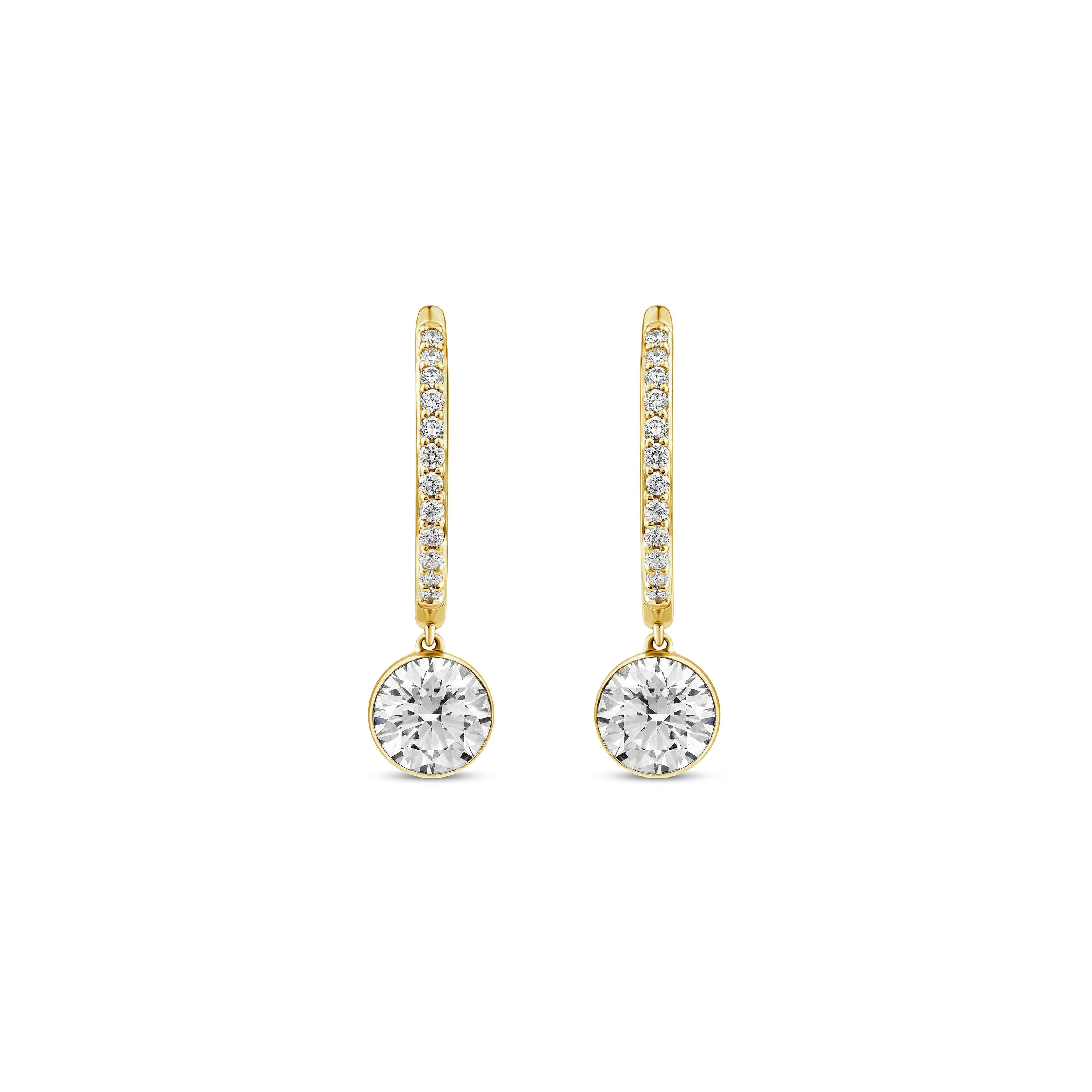 Star Classic Pavé Hoop Earring sold by Promise By Effy