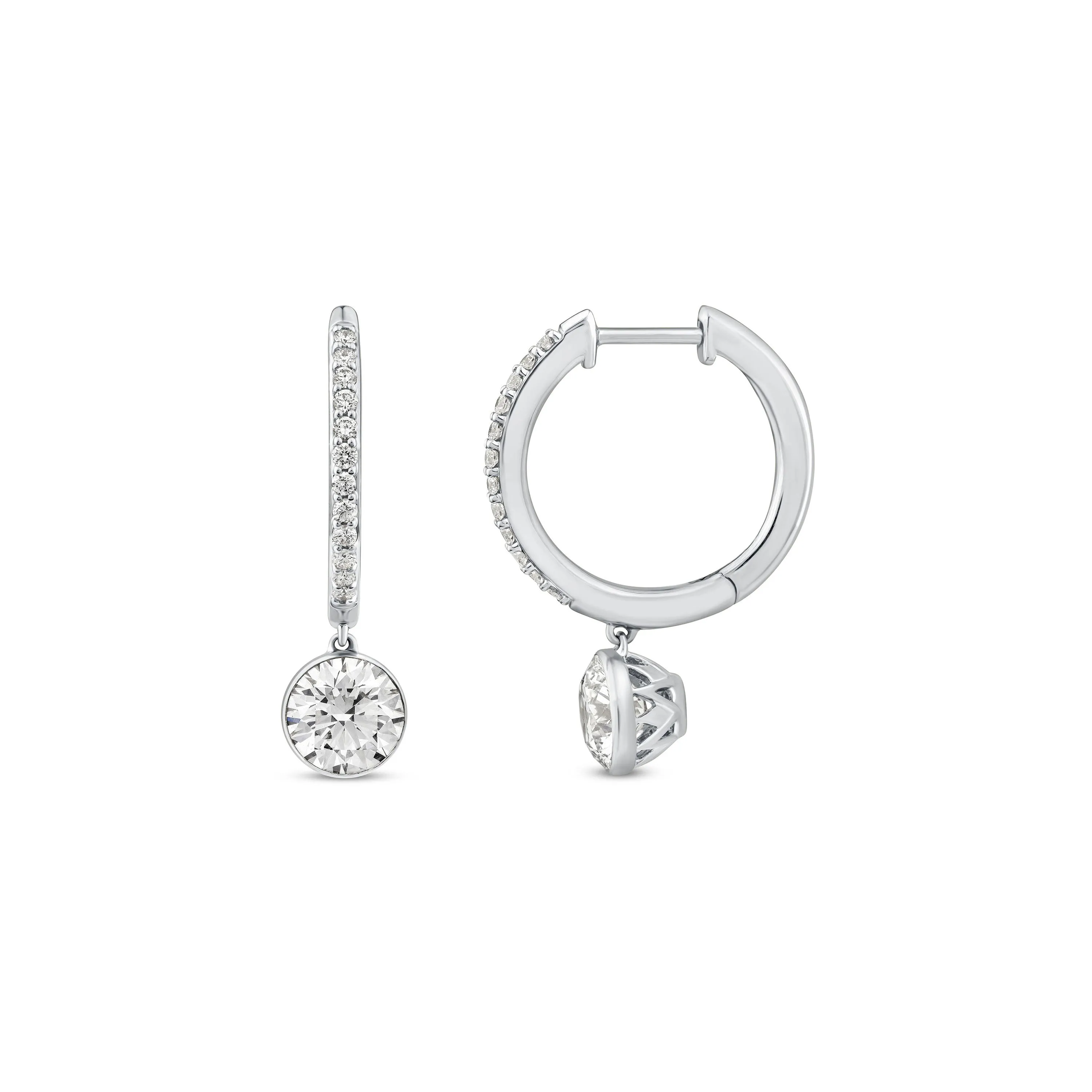 Star Classic Pavé Hoop Earring sold by Promise By Effy product image thumbnail 4