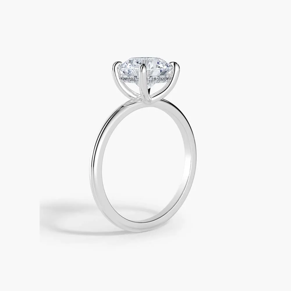 The Hidden Halo Plain Band Lab Diamond Engagement Ring sold by Promise By Effy product image thumbnail 2