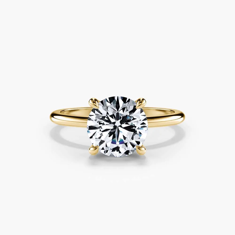 The Hidden Halo Plain Band Lab Diamond Engagement Ring sold by Promise By Effy product image thumbnail 4