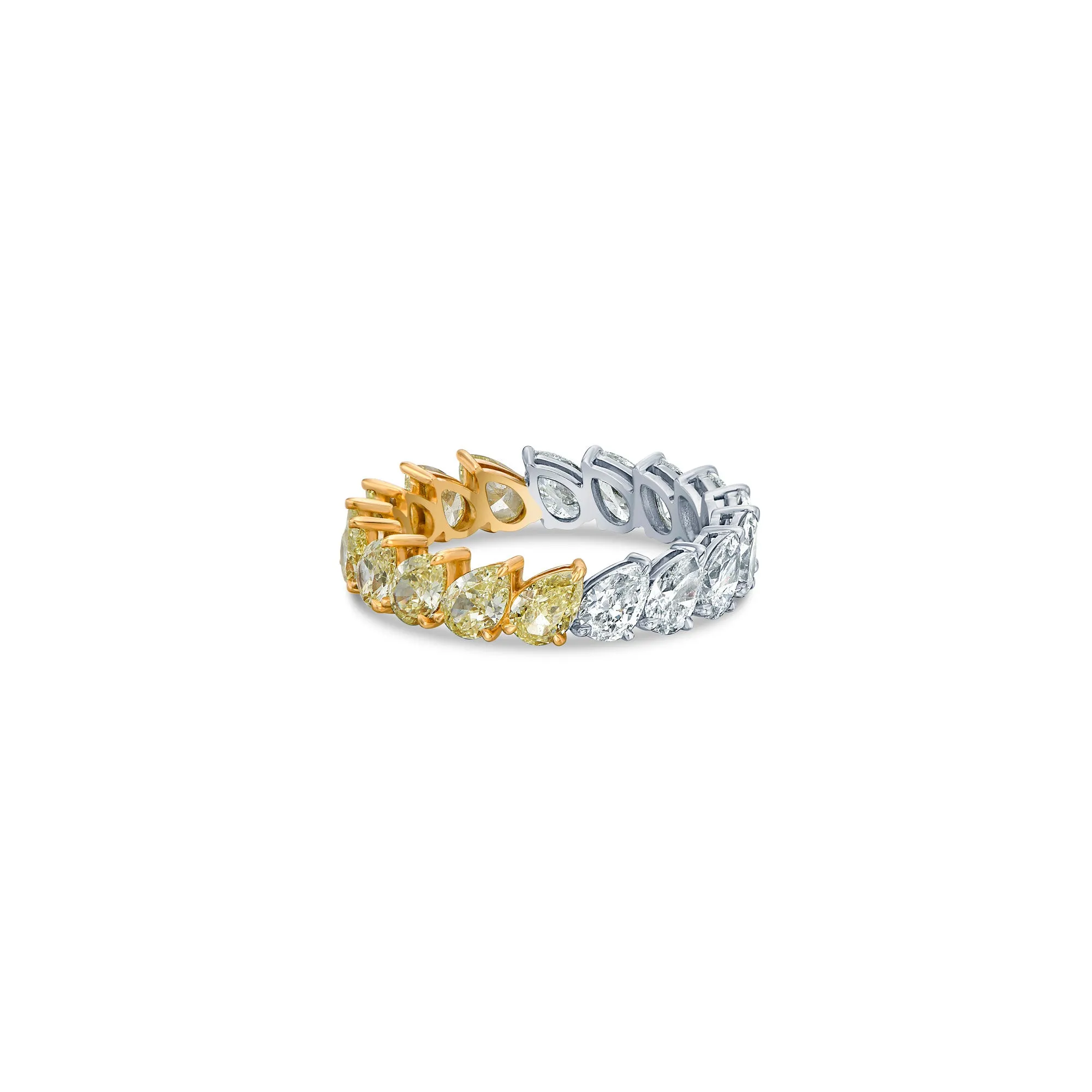 Half & Half Eternity Band with Yellow and White Pear Cut Diamonds sold by Promise By Effy product image thumbnail 2