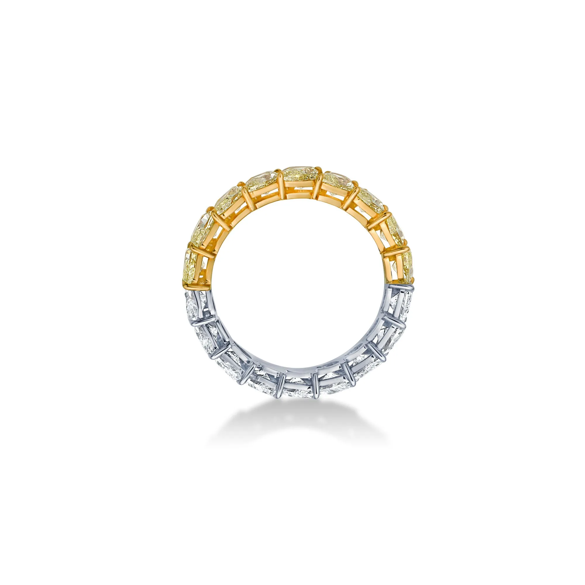 Half & Half Eternity Band with Yellow and White Pear Cut Diamonds sold by Promise By Effy product image thumbnail 3