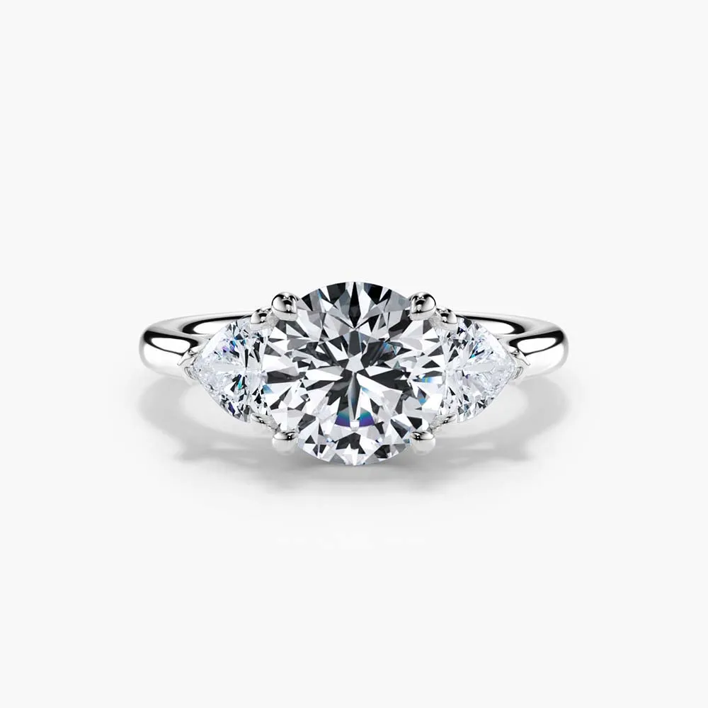 The Heart Three Stone Lab Diamond Engagement Ring sold by Promise By Effy