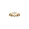 Chain Ring in Yellow Gold with Diamonds sold by Promise By Effy