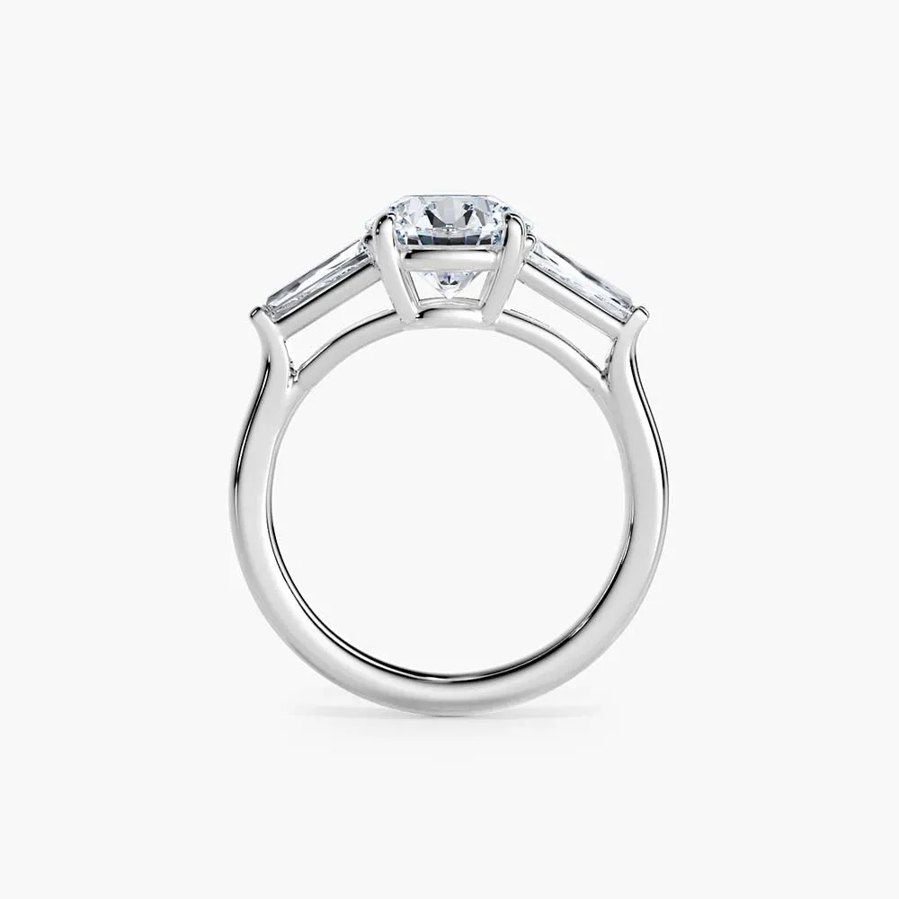 The Tapered Baguette Three Stone Lab Diamond Engagement Ring sold by Promise By Effy product image thumbnail 3