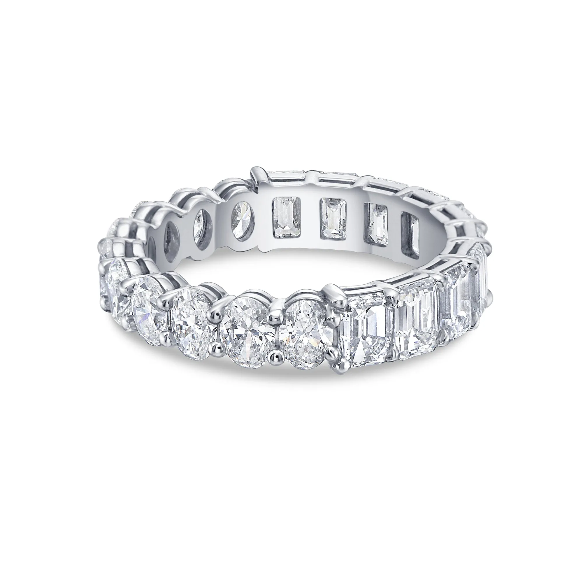 Half & Half Eternity Band with Emerald and Round Cut Diamonds sold by Promise By Effy product image thumbnail 3