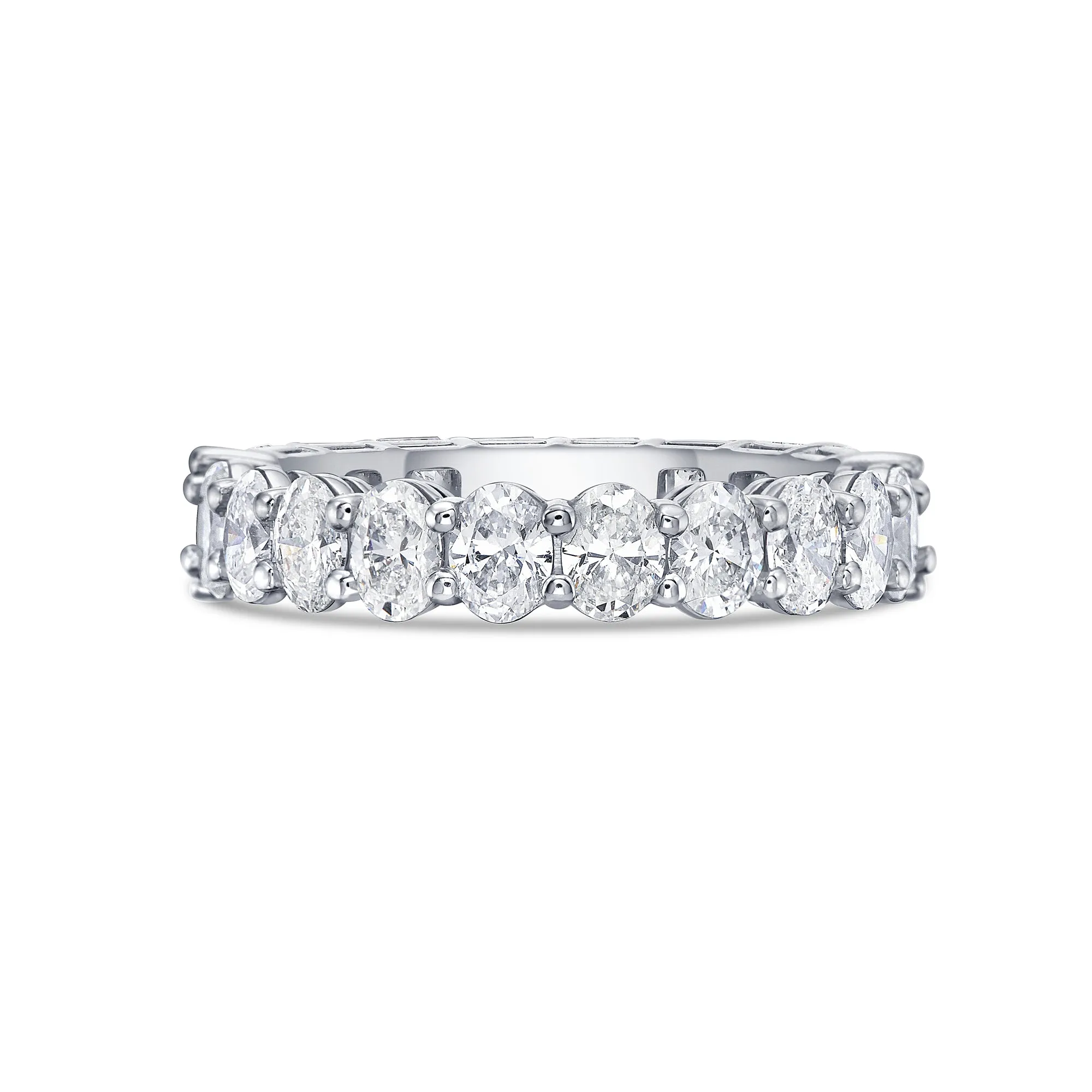Half & Half Eternity Band with Emerald and Round Cut Diamonds sold by Promise By Effy