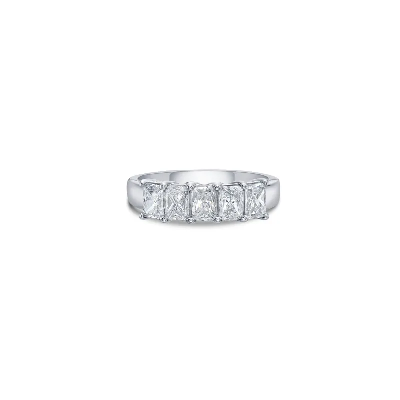 Five Stone Classic Band with Radiant Cut Lab Diamonds sold by Promise By Effy