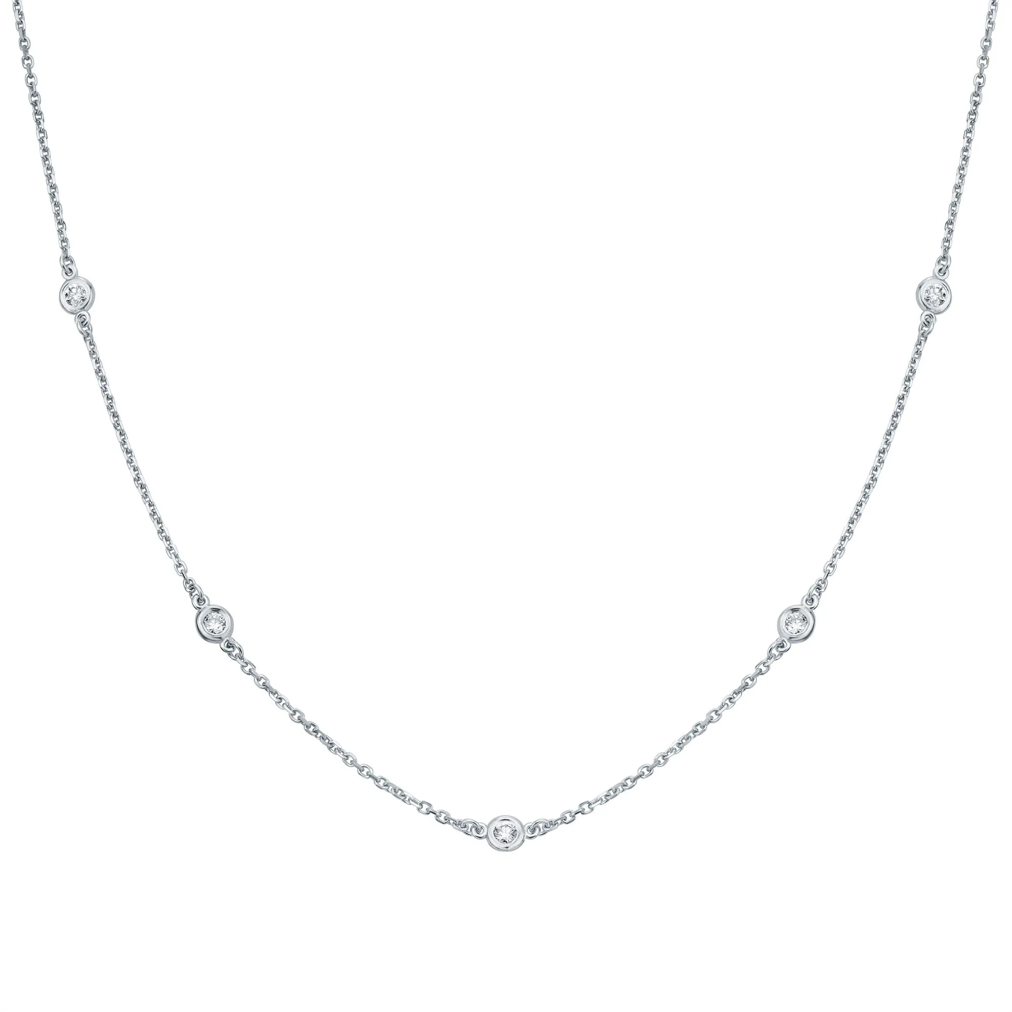 Dots Necklace in White Gold with Diamonds sold by Promise By Effy