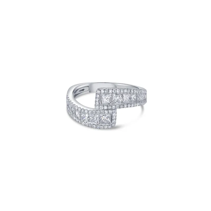 Open Wrap Ring in White Gold with Diamonds sold by Promise By Effy
