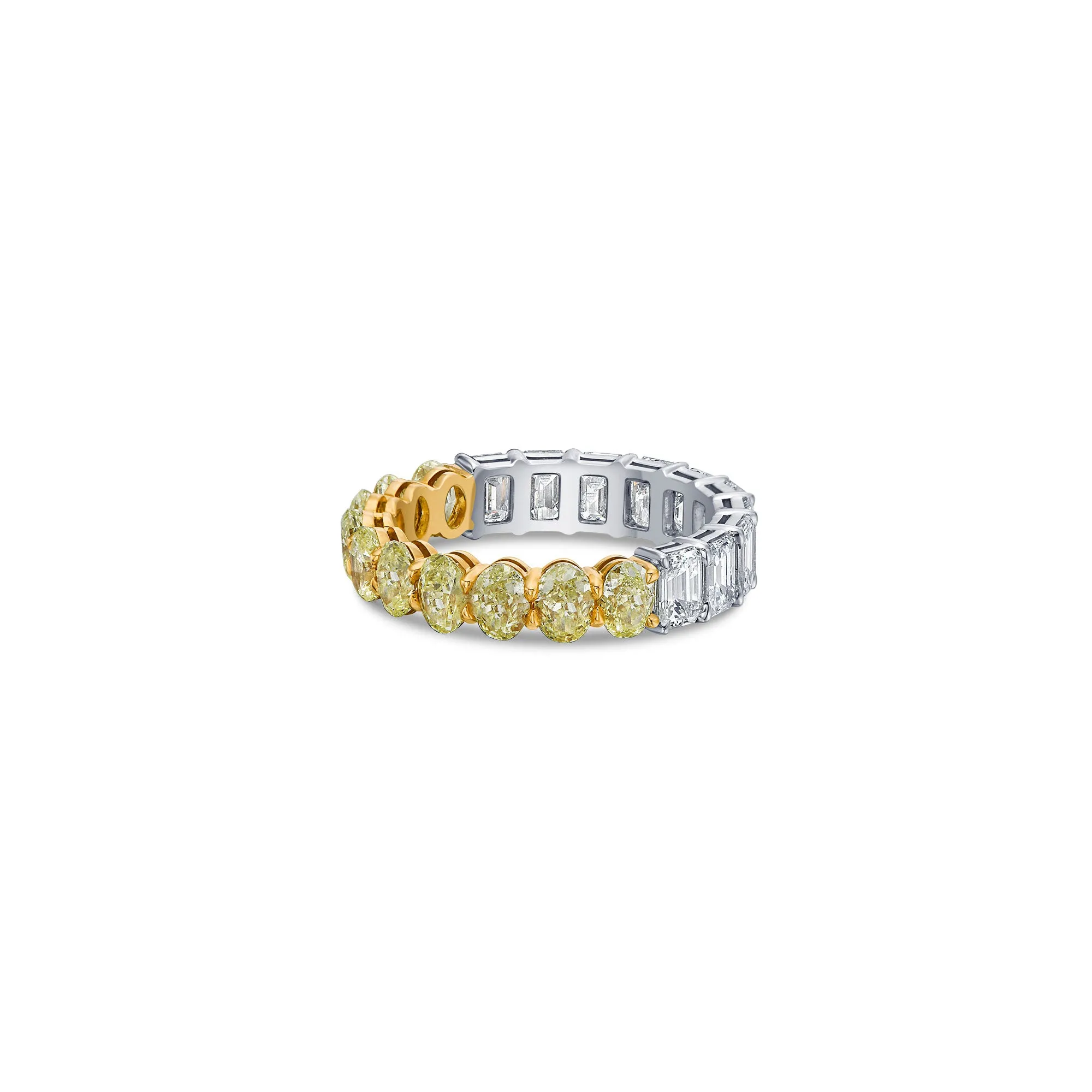 Half & Half Wide Band with Yellow and White Diamonds sold by Promise By Effy product image thumbnail 2