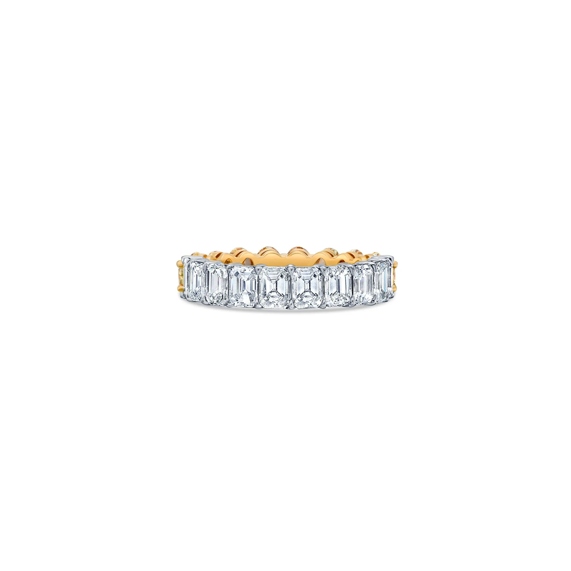 Half & Half Wide Band with Yellow and White Diamonds sold by Promise By Effy