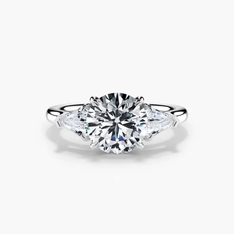 The Calf Head Three Stone Lab Diamond Engagement Ring sold by Promise By Effy