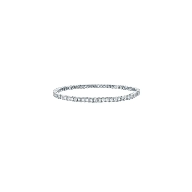 Slim Emerald Cut Tennis Bracelet with Lab Diamonds made by Promise By Effy