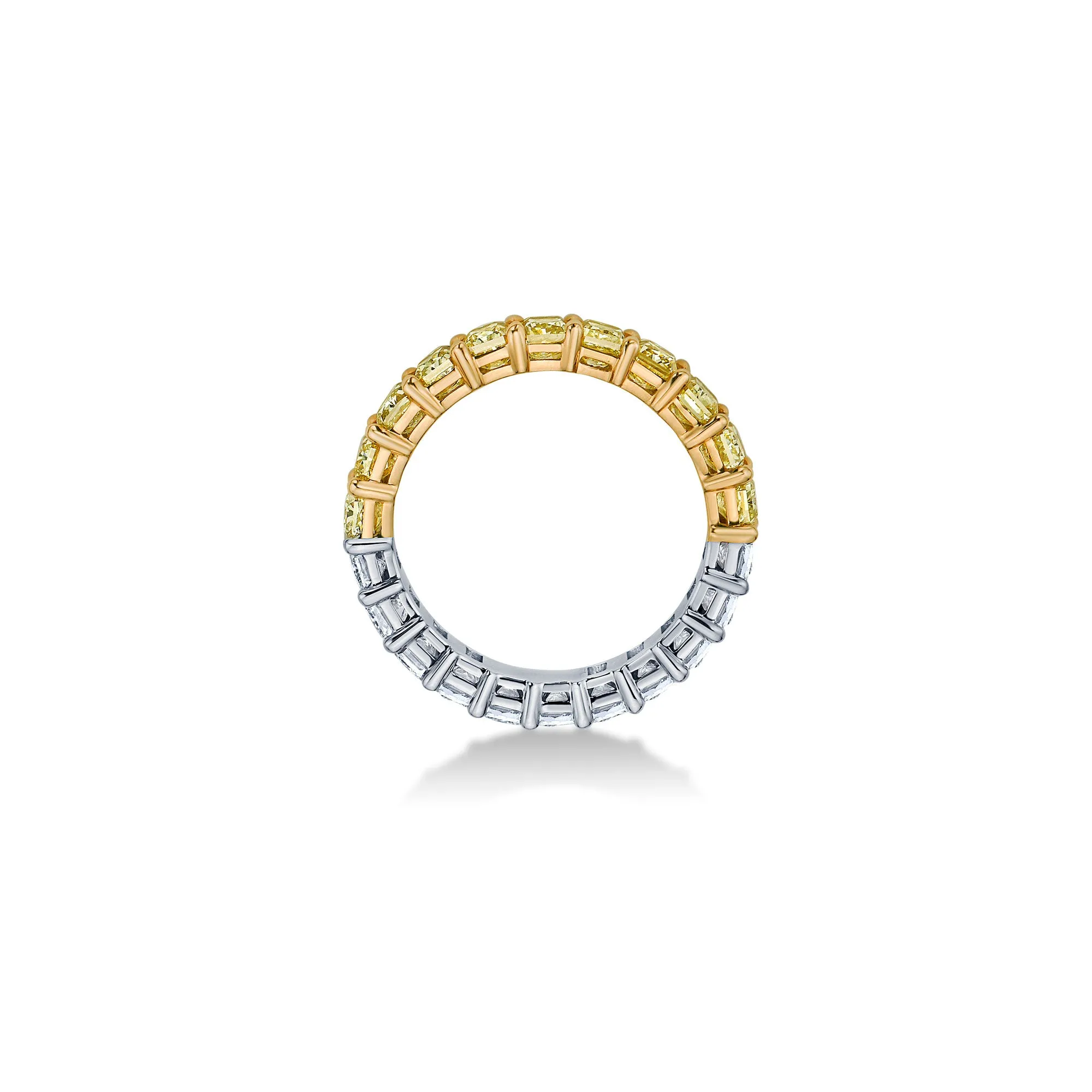 Half & Half Classic Eternity Band with Yellow and White Diamonds sold by Promise By Effy product image thumbnail 3