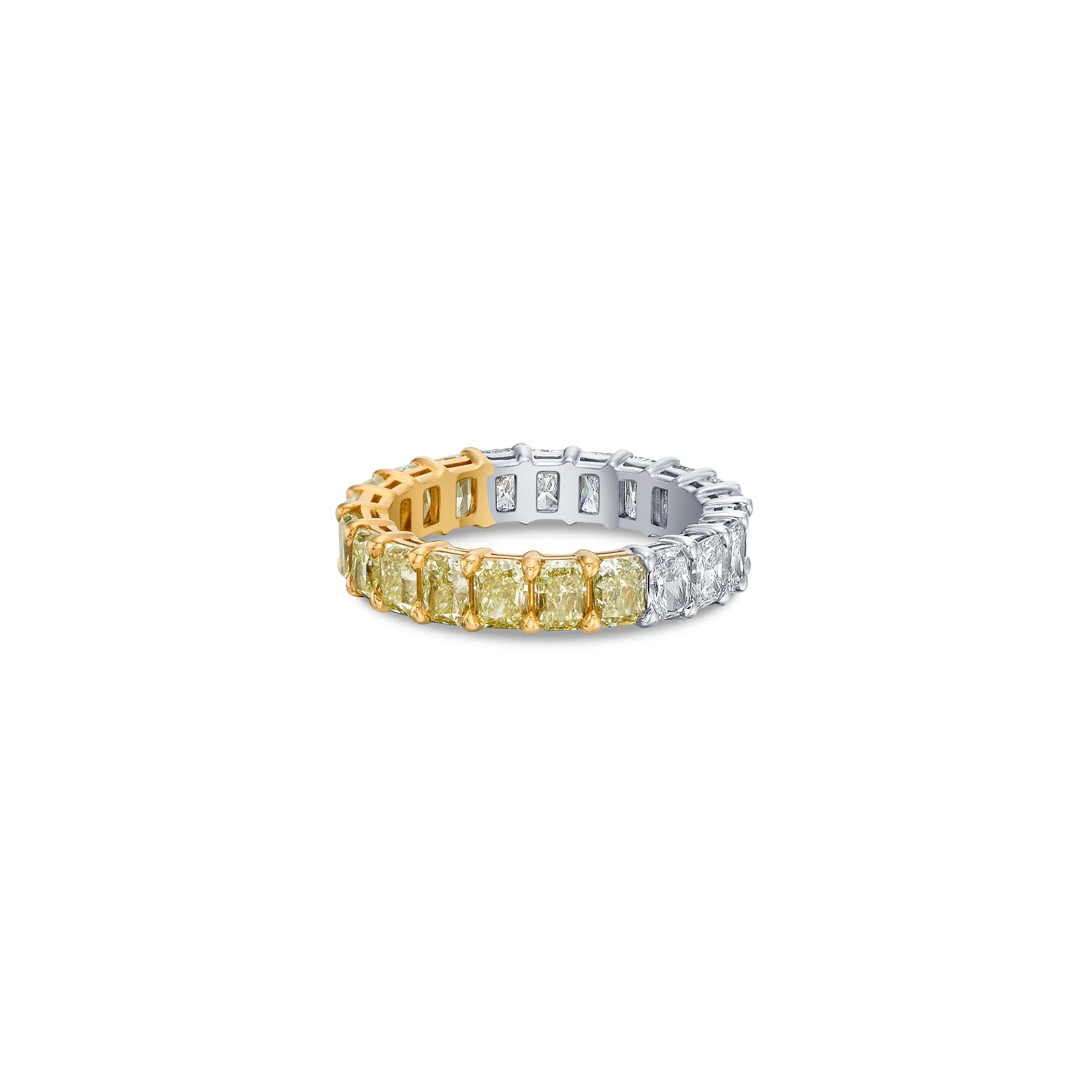 Half & Half Classic Eternity Band with Yellow and White Diamonds sold by Promise By Effy product image thumbnail 2