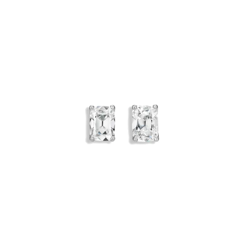 Stud Earring with Elongated Old Mine Cut Lab Diamonds sold by Promise By Effy