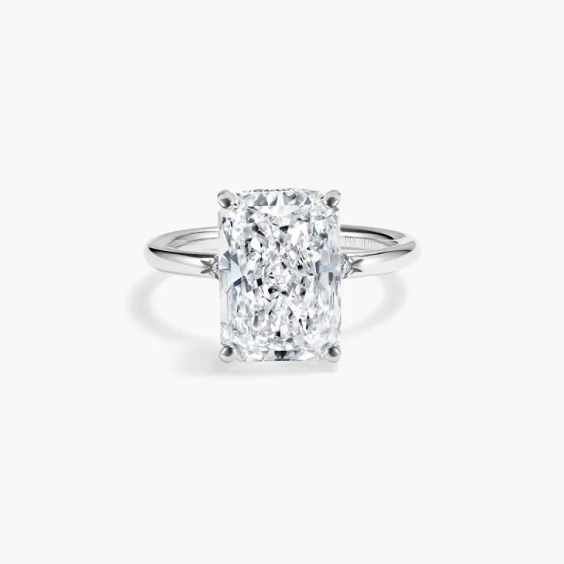 The Hidden Halo Pavé Lab Diamond Engagement Ring sold by Promise By Effy