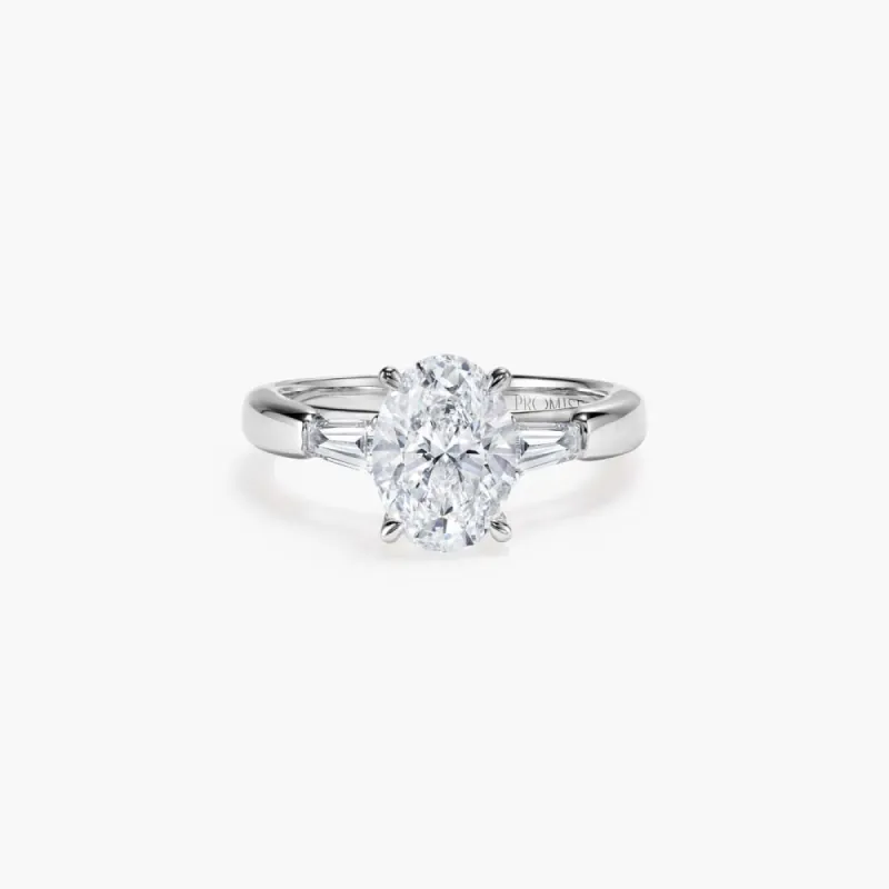 The Three Stone Oval Lab Diamond Engagement Ring sold by Promise By Effy