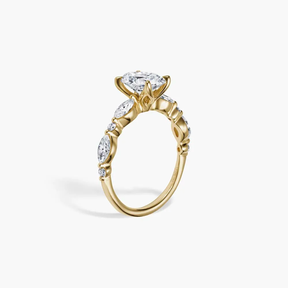 The Side Stone Oval Lab Diamond Engagement Ring sold by Promise By Effy product image thumbnail 3