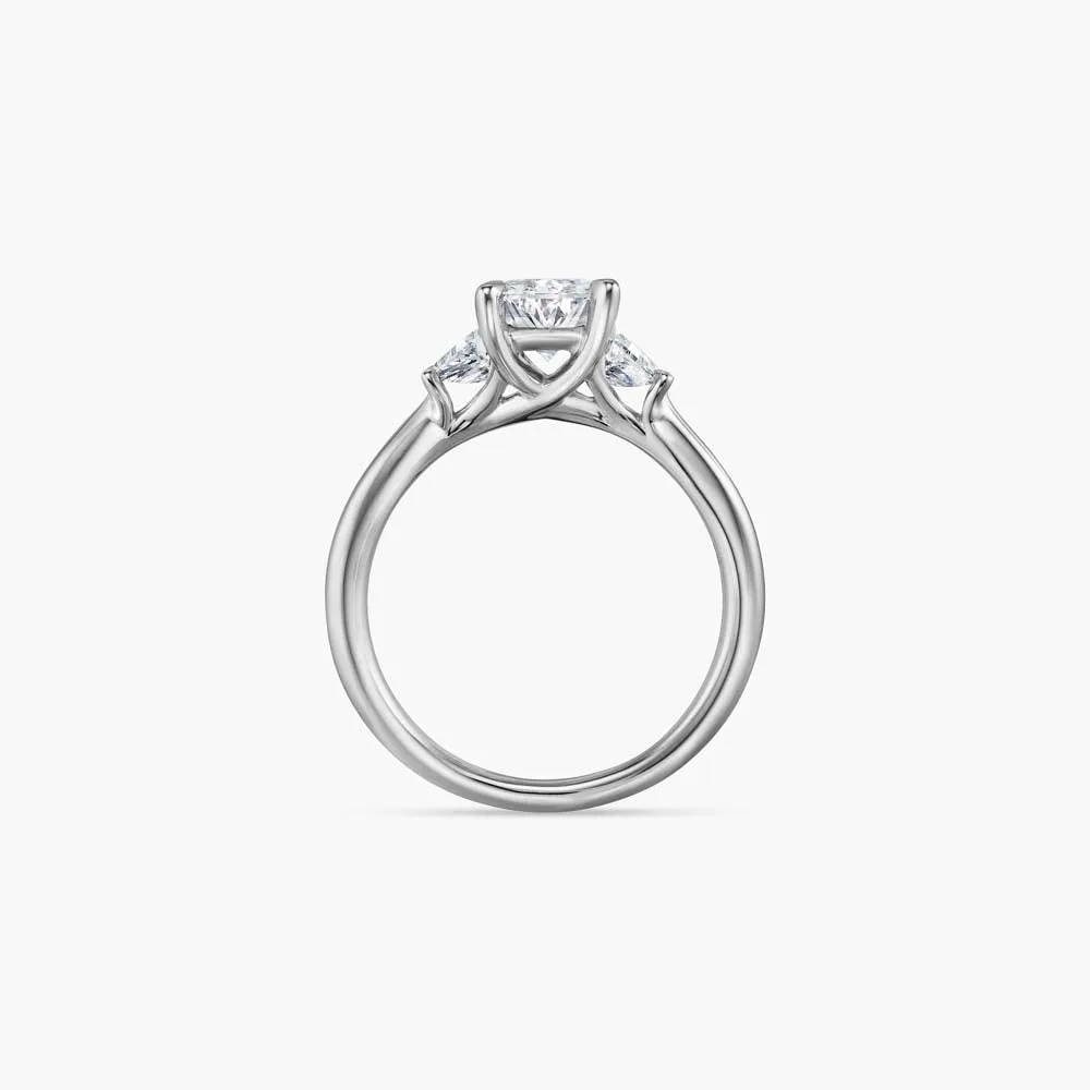 The Step Cut Trapezoid Three Stone Lab Diamond Engagement Ring sold by Promise By Effy product image thumbnail 2